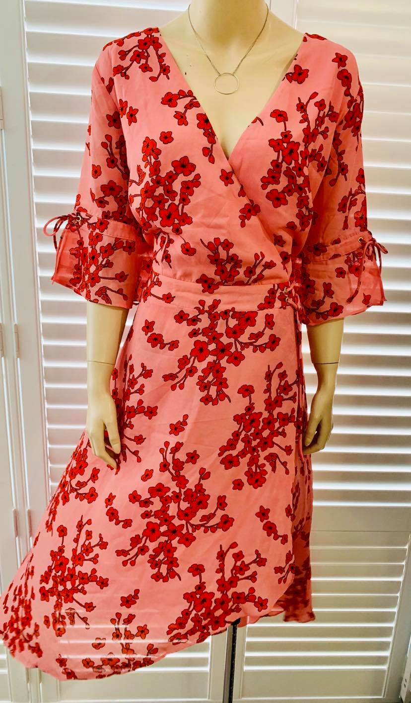 Atmos & Here Cherry Blossom Maxi Dress Size 18