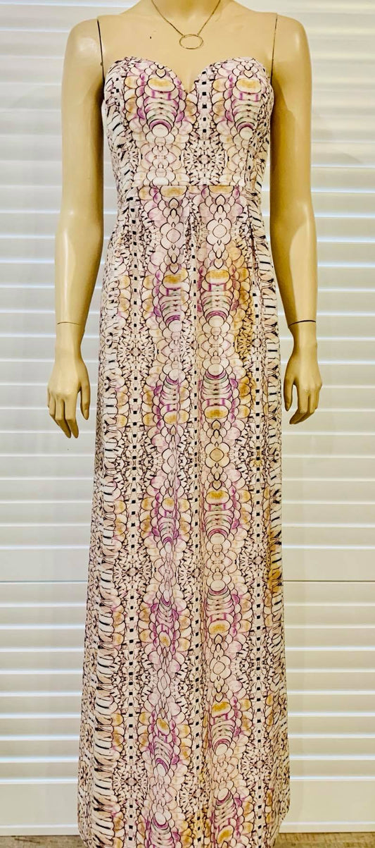 Bluejuice Strapless Sweetheart Neckline Maxi Dress Size 12