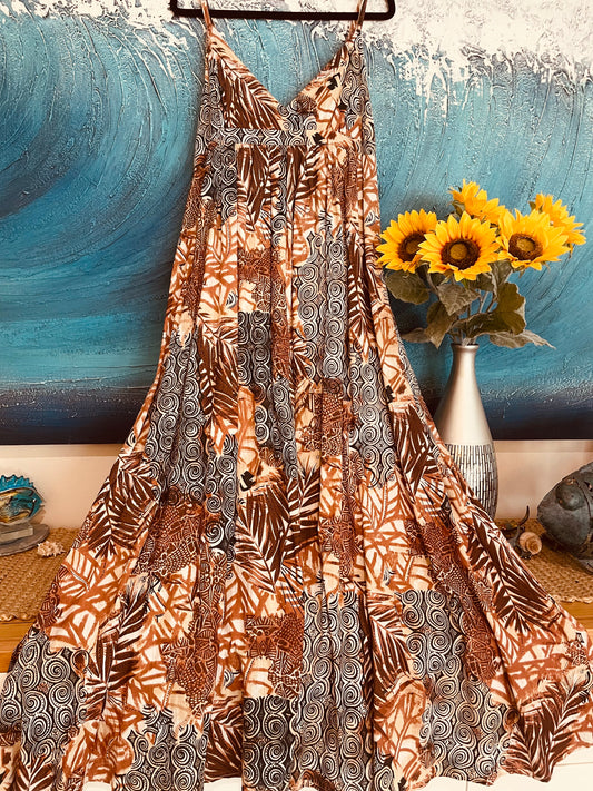 Cinnamon Creations Tribal Print Maxi Dress size 12