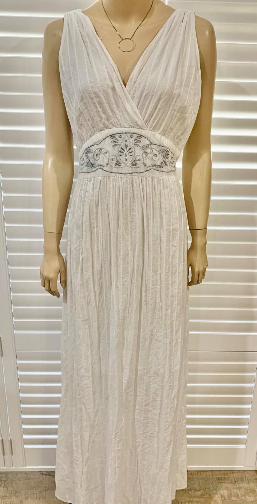 Rusty Embroidered V Neck Maxi Dress size 14