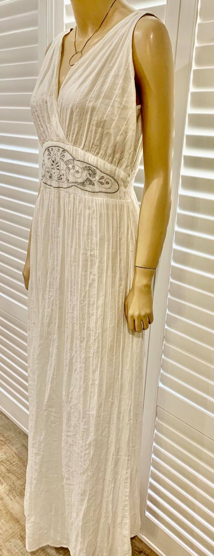 Rusty Embroidered V Neck Maxi Dress size 14