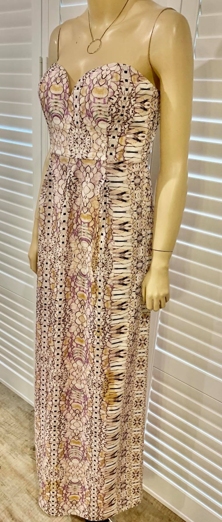 Bluejuice Strapless Sweetheart Neckline Maxi Dress Size 12